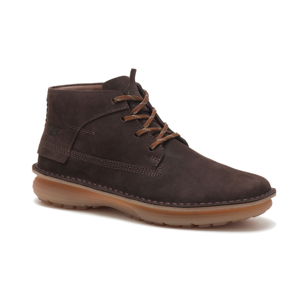 Caterpillar Men's Quartz Hi Chukka Boots Coffee CAT-31026